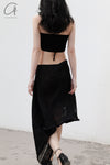 SWAYING/KNIT Crochet Backless Dress SW22SSL38 Black